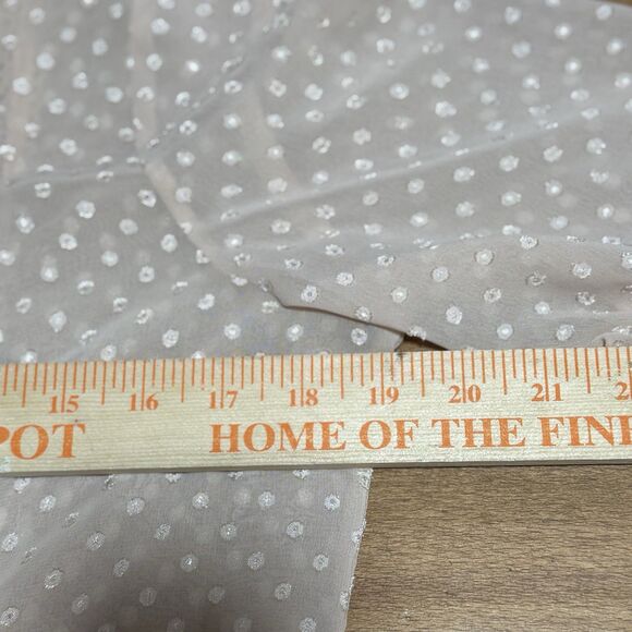 DANIEL RAINN Women's Size M Bohemian Blush Pink Swiss Dot High Low Sheer Blouse - Picture 9 of 11